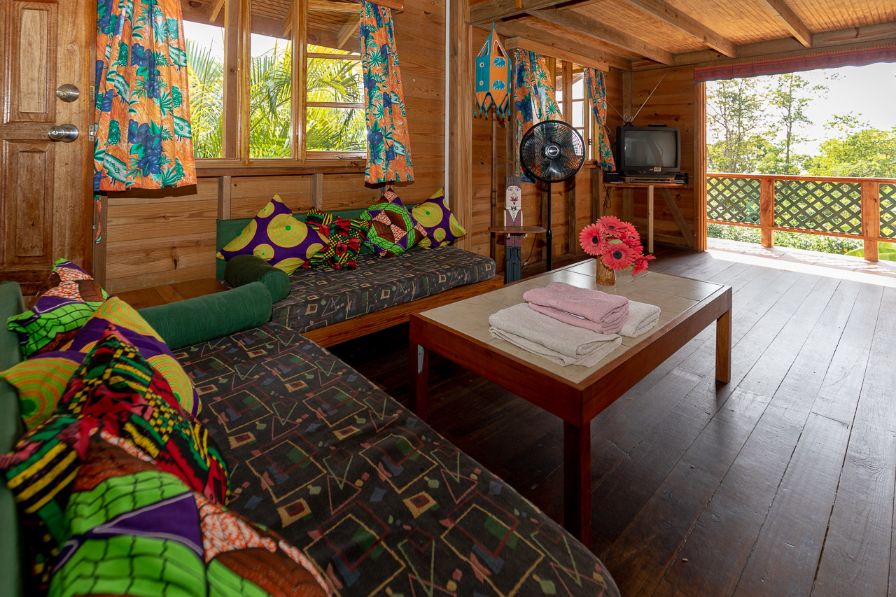 Toad Heights at Castara Villas: the living area