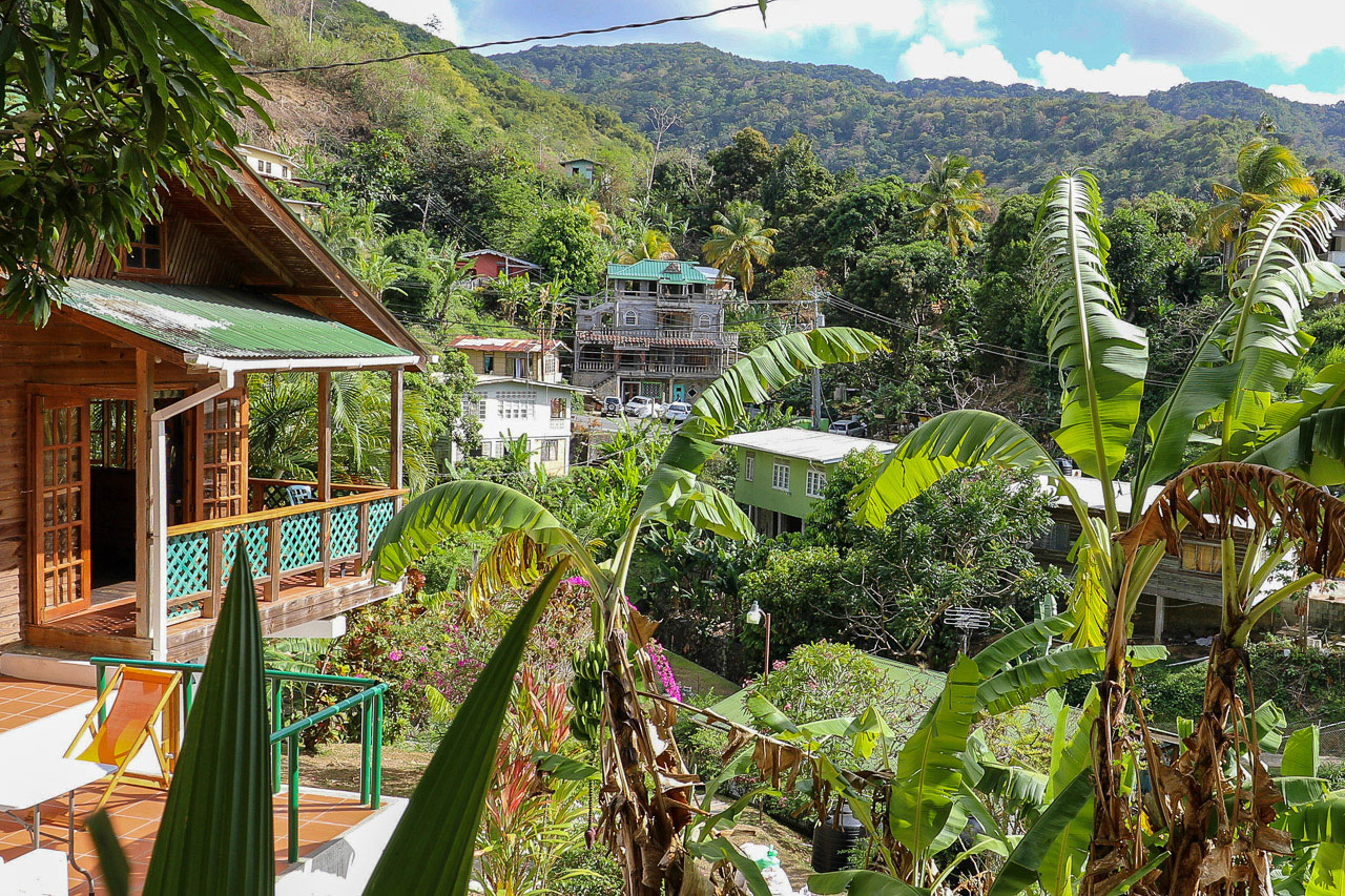 Toad Heights at Castara Villas: views from the balcony