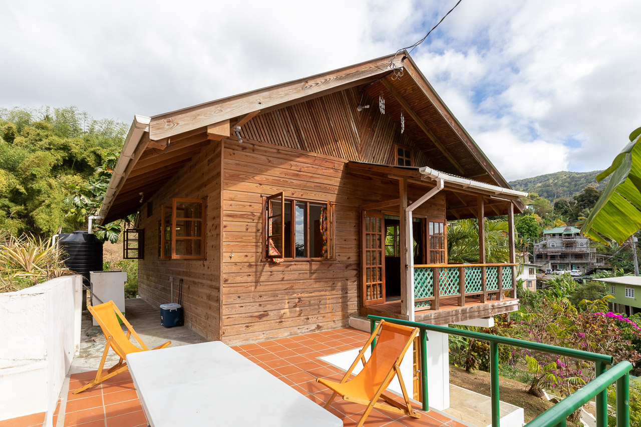 Toad Heights at Castara Villas: house frontage and front deck